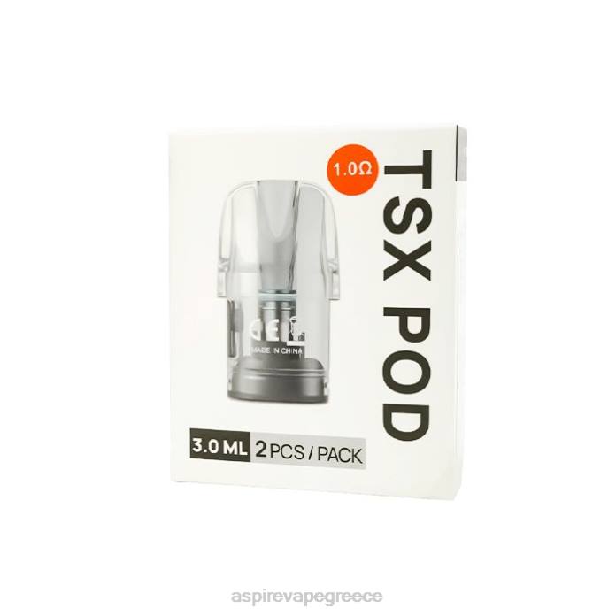 Aspire Tsx Pod 1,0 ohm (3,0 ml)/2 τεμ ανά συσκευασία (συμβατό με cyber s και cyber x) L8XX234 - Aspire vape Greece